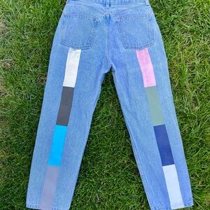 Still Here Pastel Rainbow Tate Denim Jeans in Vintage Blue Size 30